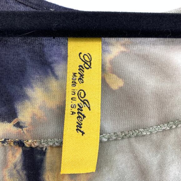 Pure Intent Open Front Thin Cardigan Sweater Womens One Size Plus Tie Dye - Picture 5 of 7